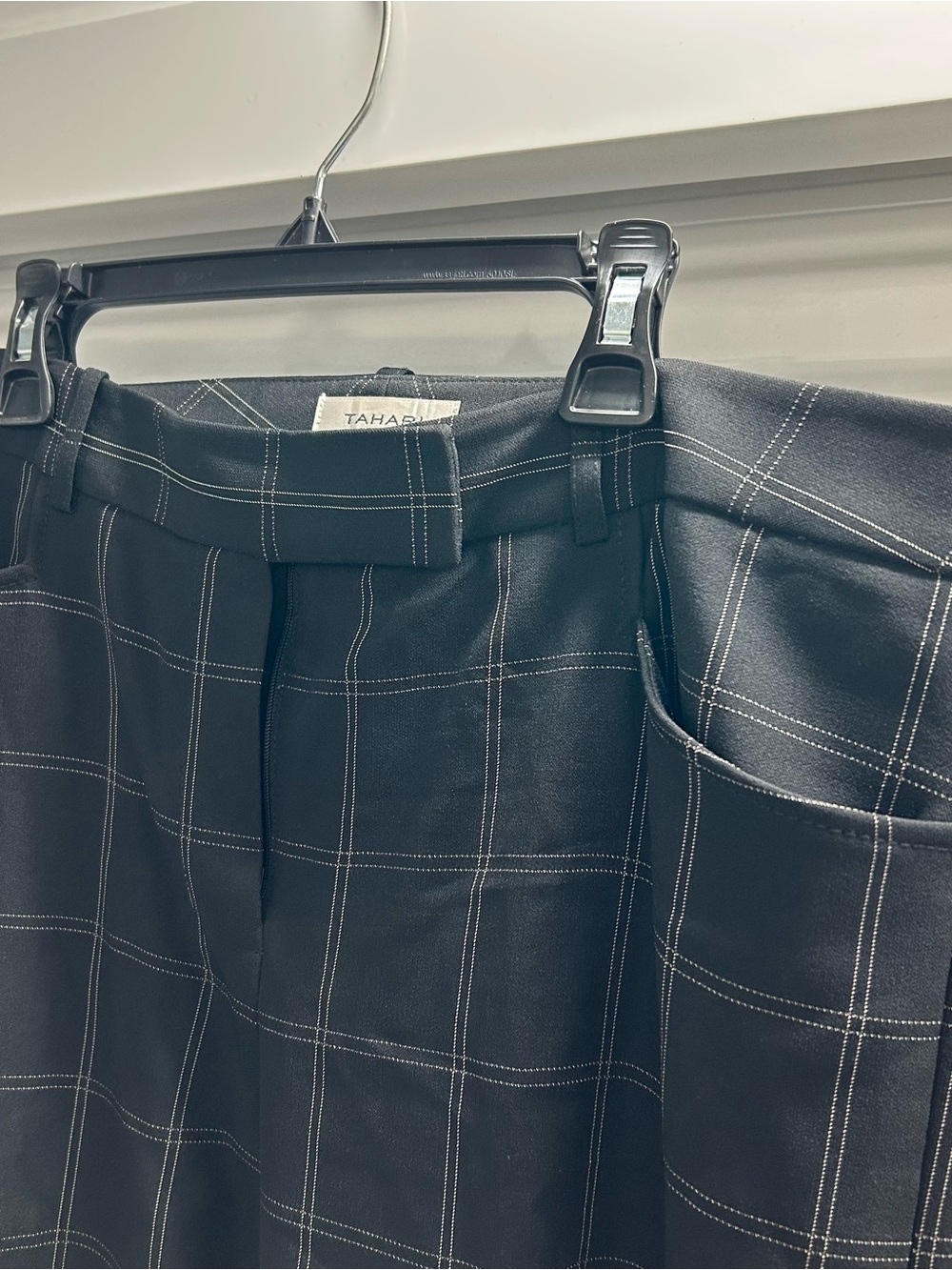 Tahari ASL Black Windowpane Dress Pants - Picture 4 of 9